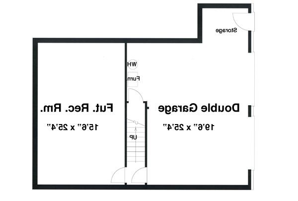 Lower Level image of Woodland House Plan
